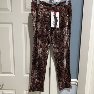 Women’s Size Medium Women With Control Brown Snake Print Leggings
